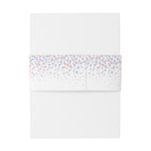 ピンクと青のコンフェッティドットアート ウェディング ベリーバンド 招待状ベリーバンド (裏面例)