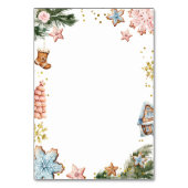 ピンクと青のジンジャーブレッドのクッキー性別が明らかになる テーブルナンバー (裏面)