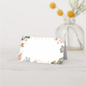 ピンクと青のジンジャーブレッドのクッキー性別が明らかになる プレイスカード (裏面)