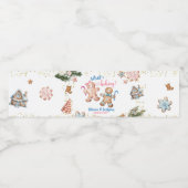 ピンクと青のジンジャーブレッドのクッキー性別が明らかになる ペットボトルラベル (シングルラベル)