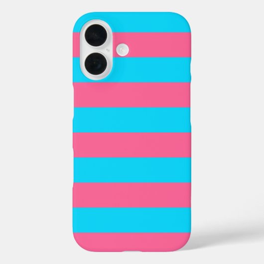 ピンクと青のストライプ模様 Case-Mate iPhoneケース (裏面)