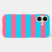 ピンクと青のストライプ模様 Case-Mate iPhoneケース (裏面 (横))