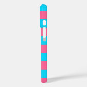 ピンクと青のストライプ模様 Case-Mate iPhoneケース (裏面 / 左)