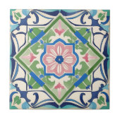 ピンクと青のタイル タイル (正面)