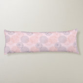 ピンクと青のダリアリバーシブルロングデコールピロー ボディピロー (裏面)