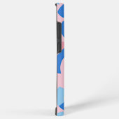 ピンクと青のドードルパターン SAMSUNG GALAXYケース (右側面)