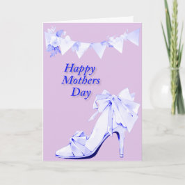ピンクと青のバナーと靴 カード