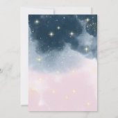 ピンクと青のバルーンベビー性別の表示パーティー 招待状 (裏面)