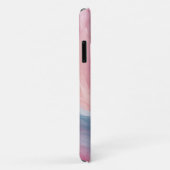 ピンクと青のパインタリーの水色を愛で絞る Case-Mate iPhoneケース (裏面/右)