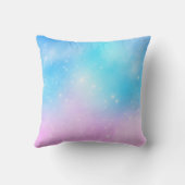 ピンクと青のパステルグラデーションスカイ クッション (裏面)