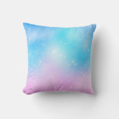 ピンクと青のパステルグラデーションスカイ クッション (正面)