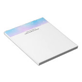 ピンクと青のパステルグラデーションスカイ ノートパッド (アングル)