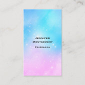 ピンクと青のパステルグラデーションスカイ 名刺 (正面)
