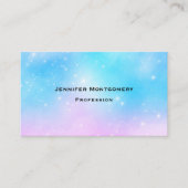 ピンクと青のパステルグラデーションスカイ 名刺 (正面)