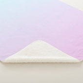 ピンクと青のパステルグラデーション背景 シェルパブランケット (3/4)