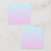 ピンクと青のパステルグラデーション背景 スクエア名刺 (正面/裏面)