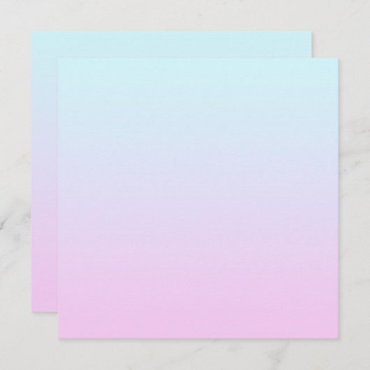 ピンクと青のパステルグラデーション背景 ノートカード (正面/裏面)