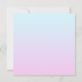 ピンクと青のパステルグラデーション背景 ノートカード (裏面)