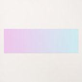 ピンクと青のパステルグラデーション背景 ヨガマット (裏面(横))