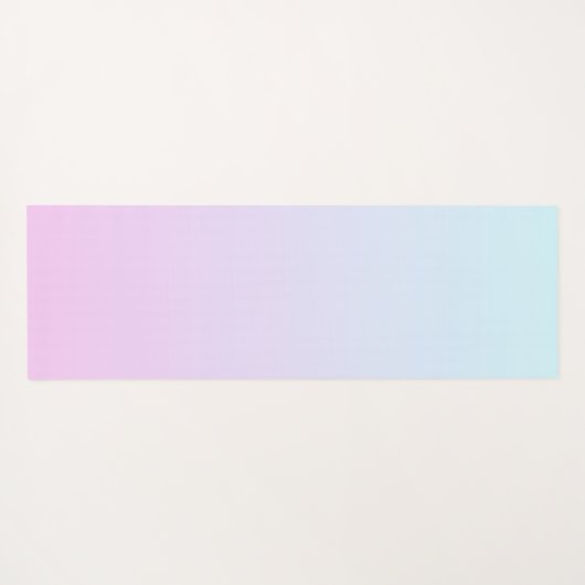 ピンクと青のパステルグラデーション背景 ヨガマット (裏面(横))