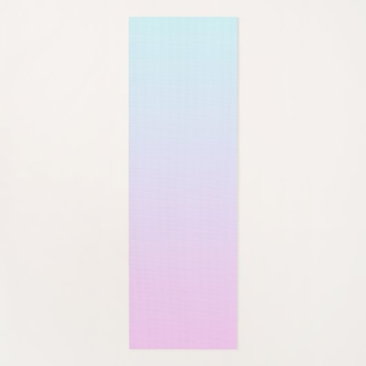 ピンクと青のパステルグラデーション背景 ヨガマット (正面)