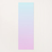 ピンクと青のパステルグラデーション背景 ヨガマット (裏面)