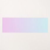 ピンクと青のパステルグラデーション背景 ヨガマット (正面(横))
