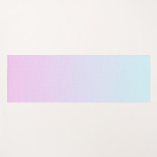 ピンクと青のパステルグラデーション背景 ヨガマット (正面(横))