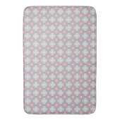 ピンクと青のパターン バスマット (正面縦)
