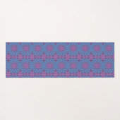 ピンクと青のパターン ヨガマット (裏面(横))