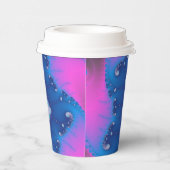 ピンクと青のフラクタル誕生日 紙コップ (右)