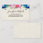 ピンクと青のプリティ縁どフ結婚ァーのウェブサイト 名刺 (正面/裏面)