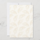 ピンクと青のメルディのマンダラかわいいインディアンの女の子 招待状 (裏面)