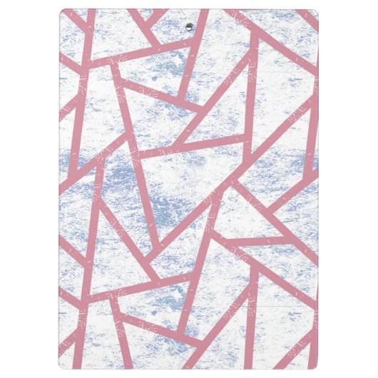 ピンクと青のモザイク模様 クリップボード (裏面)