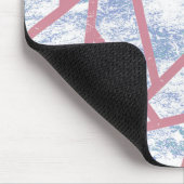 ピンクと青のモザイク模様 マウスパッド (コーナー)