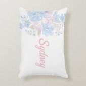 ピンクと青の大千年紀のリバーシブル | 名前 アクセントクッション (正面(垂直))