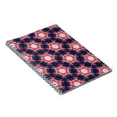 ピンクと青の幾何学的な形状パターン ノートブック (右側)