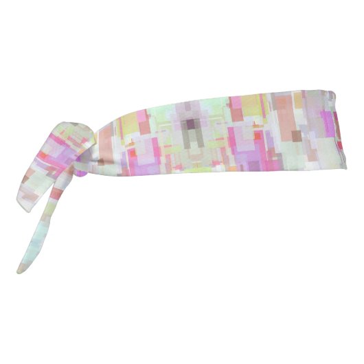 ピンクと青の幾何学的な抽象化 タイヘッドバンド (回転270)