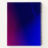 ピンクと青の抽象的な形 ノートブック (裏面)
