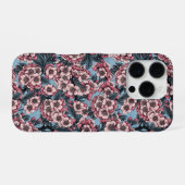 ピンクと青の桜 iPhoneケース (裏面横)