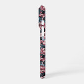 ピンクと青の桜 iPhoneケース (左側面)