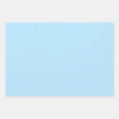 ピンクと青の水色のバラパターン ラッピングペーパーシート (正面2)