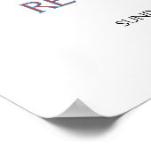 ピンクと青の水色の性別の明け ポスター (角)