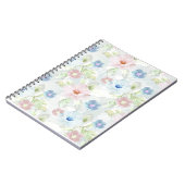 ピンクと青の水色の花。 ノートブック (左側)