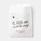 ピンクと青の水色の赤パーソナライズされたちゃんシャワー フェイバーバッグ (正面)