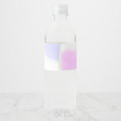 ピンクと青の水色の金ゴールドスクリプト性別の表示 ペットボトルラベル (裏面)