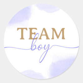 ピンクと青の水色の金ゴールドスクリプト性別の表示 ラウンドシール