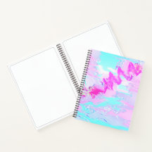 ピンクと青の波状抽象芸術