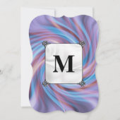 ピンクと青の渦巻き 招待状 (正面)