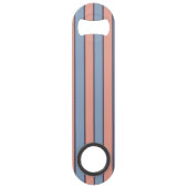 ピンクと青の線のストライプパターン スピード栓抜き (裏面)